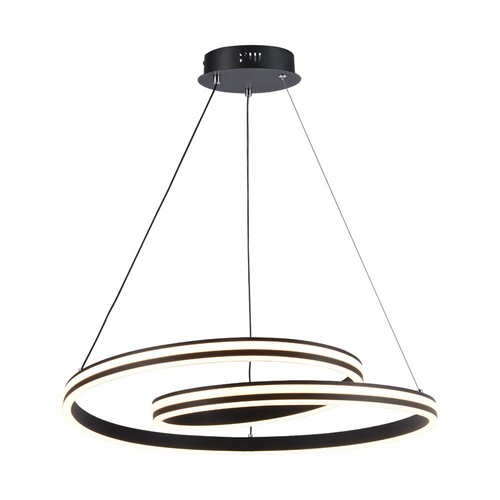 60cm 40W Designer Pendelleuchte - 120lm/W, Schwarz, höhenverstellbar, Metall, inkl. Leuchtmittel