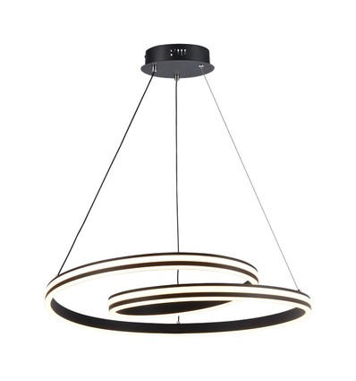 60cm 40W Designer Pendelleuchte - 120lm/W, Schwarz, höhenverstellbar, Metall, inkl. Leuchtmittel