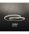 60cm 40W Designer Pendelleuchte - 120lm/W, Schwarz, höhenverstellbar, Metall, inkl. Leuchtmittel