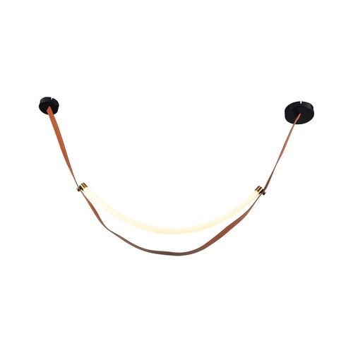 12W Designer Deckenleuchte - 1440lm, L166cm, Metall, braun