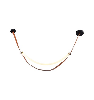 12W Designer Deckenleuchte - 1440lm, L166cm, Metall, weißer Rand