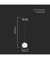 LED Designer Pendelleuchte - weiß, mit G9 Fassung