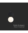 LED Designer Pendelleuchte G9 - Schwarz + Weißes Gehäuse