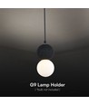 LED Designer Pendelleuchte G9 - Schwarz + Weißes Gehäuse