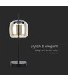 7W Designer LED Tischleuchte - 700lm, 3000K, Metall und Glas, Ø12 x 22,5 cm