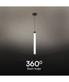 5W LED Designer Pendelleuchte - 600lm, Metall + Glas, Ø5,5cm, inkl. Leuchtmittel