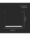 10W LED Designer Pendelleuchte - Schwarz/weiß, 1300lm, 3000K, modernes Design