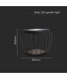 1W Solara Designer Garten/Tischleuchte - Solar, IP44, schwarz, laternenförmig, 3000K+6000K, inkl. Leuchtmittel