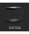 1W Solara Designer Garten/Tischleuchte - Solar, IP44, schwarz, laternenförmig, 3000K+6000K, inkl. Leuchtmittel