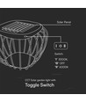 1W Solara Designer Garten/Tischleuchte - Solar, IP44, schwarz, laternenförmig, 3000K+6000K, inkl. Leuchtmittel