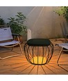 1W Solara Designer Garten/Tischleuchte - Solar, IP44, 120lm, 3000K+6000K, grau, laternenförmig