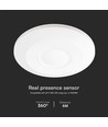 360° Präsenzmelder für Decke - IP65, 3m Reichweite, weiß, einstellbarer Timer und Lux