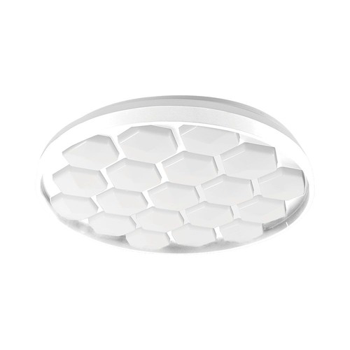 60W Designer Domelight Deckenleuchte - Ø49cm, 6000lm, dimmbar, inkl. Fernbedienung, Bienenwaben-Cover