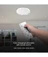 60W Designer Domelight Deckenleuchte - Ø49cm, 6000lm, dimmbar, inkl. Fernbedienung, Bienenwaben-Cover