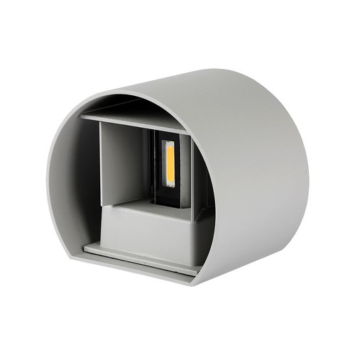 5W LED Wandleuchte mit Up/Down Licht - IP65 Außen, grau, rund, 4000K, inkl. Leuchtmittel