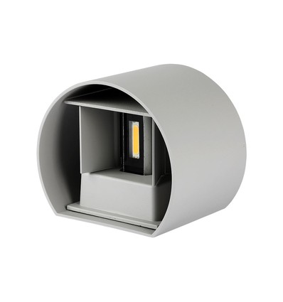 5W LED Wandleuchte mit Up/Down Licht - IP65 Außen, grau, rund, 4000K, inkl. Leuchtmittel
