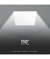 60x60 LED-Panel, 36W - 120lm/W, IP65 wasserdicht, 6500K, flimmerfrei, Backlit