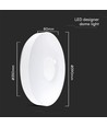 LED Designer Dome Lampe - 20W/40W/20W, Fernbedienung, Victory Weißer Abdeckung, Dimmbar