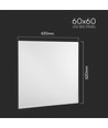 62x62 LED-Panel, 36W - 117lm/W, neutralweiß, weißer Rahmen, hintergrundbeleuchtet