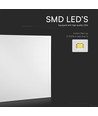 62x62 LED-Panel, 36W - 117lm/W, neutralweiß, weißer Rahmen, hintergrundbeleuchtet