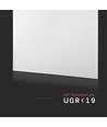 62x62 LED-Panel, 36W - 117lm/W, neutralweiß, weißer Rahmen, hintergrundbeleuchtet
