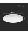 18W LED Deckenleuchte mit Samsung LED Chip - Ø25cm, 1830lm, IP44, weißer Rand, 3000K