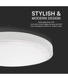 24W Kuppelleuchte - LED, Samsung-Chip, 4000K, rund, weißer Rahmen, IP44