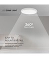 36W LED Deckenleuchte - Ø35cm, Samsung LED Chip, IP44, weißer Rand, 4000K
