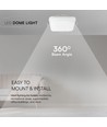 18W LED Deckenleuchte - IP44, 25 x 25cm, weißer Rand, Samsung LED Chip, inkl. Leuchtmittel