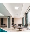24W LED-Deckenleuchte - Samsung-Chip, 3000K, quadratisch, schwarzer Rahmen, IP44