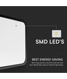 24W LED-Deckenleuchte - Samsung-Chip, 3000K, quadratisch, schwarzer Rahmen, IP44