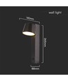8W LED Wandleuchte mit USB - 3000K, 900lm, IP20, schwarz, drehbar, Innenbereich, inkl. Leuchtmittel