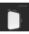 48W quadratische LED Deckenleuchte - 42x42cm, IP44, weißer Rand, Samsung Chip, 5 Jahre Garantie
