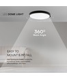 18W LED Deckenleuchte - IP44, Ø25cm, schwarzer Rand, Samsung LED Chip, inkl. Leuchtmittel