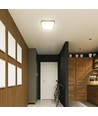48W LED Deckenleuchte, 42x42cm - 4000K, IP44, schwarzer Rand, quadratisch, 5160lm