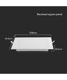 3W 9x9cm quadratisches LED Einbaupanel - 110lm/W, 3000K, Ausschnitt: Ø7,5-8 cm, Maße: 9x9 cm, Samsung LED Chip