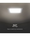 3W 9x9cm quadratisches LED Einbaupanel - 110lm/W, 3000K, Ausschnitt: Ø7,5-8 cm, Maße: 9x9 cm, Samsung LED Chip