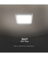 12W quadratische LED Deckenleuchte - 1200lm, 16,7 x 16,7 cm, 3000K, weißer Rand, inkl. Leuchtmittel