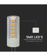 3,2W G4 LED Leuchtmittel, 12V - 385lm, Samsung LED Chip, 300 Grad, Kunststoff/Aluminium