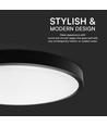 24W LED Deckenleuchte mit Samsung LED Chip - Rund, schwarzer Rand, IP44, Ø29,5cm, 5 Jahre Garantie