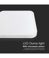 36W LED Sensorleuchte - IP44, 42 x 42cm, Samsung LED Chip, weißer Rand, Fernbedienung, integrierter Sensor, inkl. Leuchtmittel
