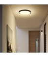 24W LED Sensorleuchte - IP44, Ø35cm, schwarzer Rand, integrierter Sensor, Fernbedienung, inkl. Leuchtmittel