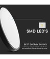 36W LED Sensorleuchte mit Samsung Chip - Ø42cm, IP44, schwarzer Rand, 4000K, 5 Jahre Garantie