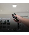 36W LED Sensorleuchte - IP44, 42x42cm, schwarzer Rand, Samsung Chip, 4000K, integrierter Mikrowellensensor