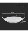12W Ø17,1cm Samsung LED Einbaupanel - 1200lm, 6500K, Backlit, Lochausschnitt: Ø15,5 cm, Maße: Ø17,1 cm