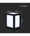 12W LED Wandleuchte - 3000K, Schwarzes Gehäuse