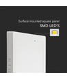 18W quadratische LED-Deckenleuchte - 1800lm, 3000K, warmweiß, Backlit-Panel