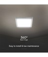 18W quadratische LED-Deckenleuchte - 1800lm, 3000K, warmweiß, Backlit-Panel