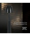 3W wiederaufladbare LED Tischleuchte, schwarz - Dimmbar CCT, 3-Stufen Touch, inkl. USB Kabel