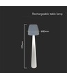 2W-3W wiederaufladbare LED Tischleuchte - Ø8cm, 3-Stufen dimmbar, weiß, inkl. USB-Kabel